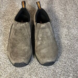Merrell Womens Jungle Moc Suede Slip On Shoes Taupe Gunsmoke Hiking Gorpcore